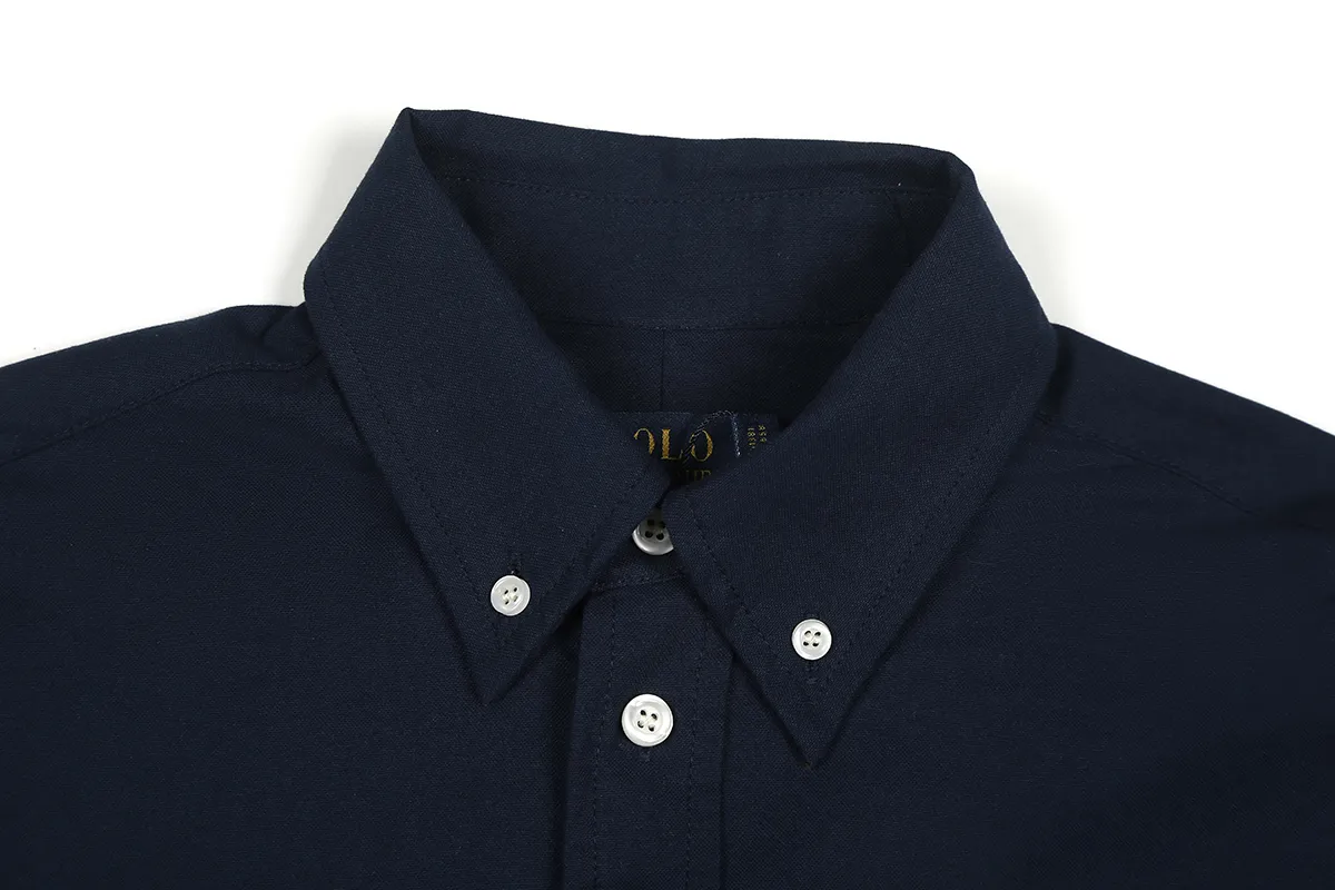 P230 White background picture [Evergreen for all seasons] Style number: 25011# Color: Navy red label/original blue/original white/matte pink/khaki/charcoal gray/black/dark blue white label Size: S to Face 100 cotton oxford spun, pre-laundering treatment, tight and soft texture ✅ - Custom dyed original pearlescent white buttons with different sizes ✅ - Special shaped chiffon foil included in the collar door tube, not easy to deform and pull ✅ - RL classic version of oxford spun shirt, thick and crisp feeling brought by oxford cloth, can be worn alone as an outer layer, can be matched with all seasons, practical wear, a must-have item in the wardrobe, start with eyes closed